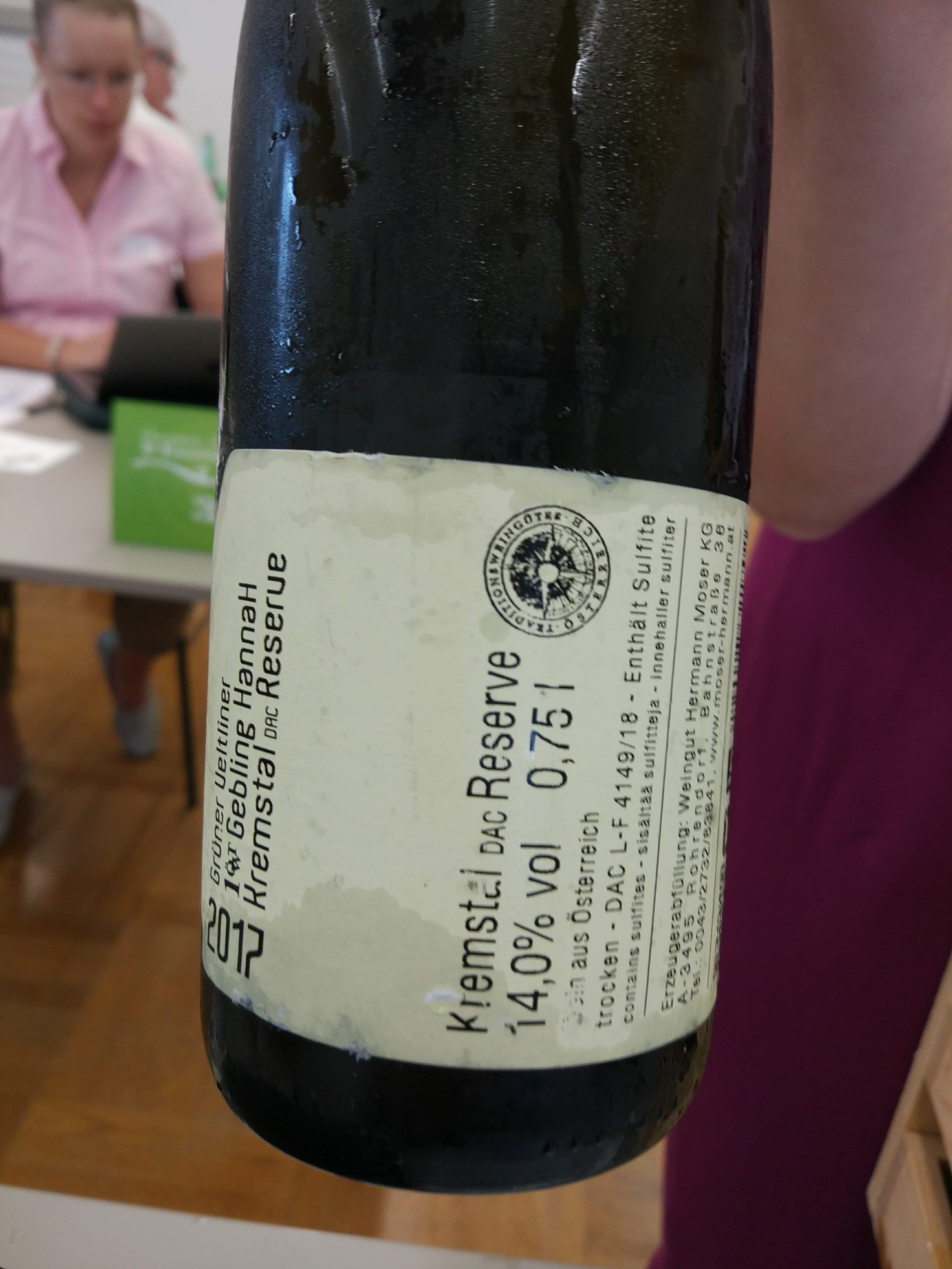 Hermann Moser - Riesling Gebling Kellerterrassen 2017