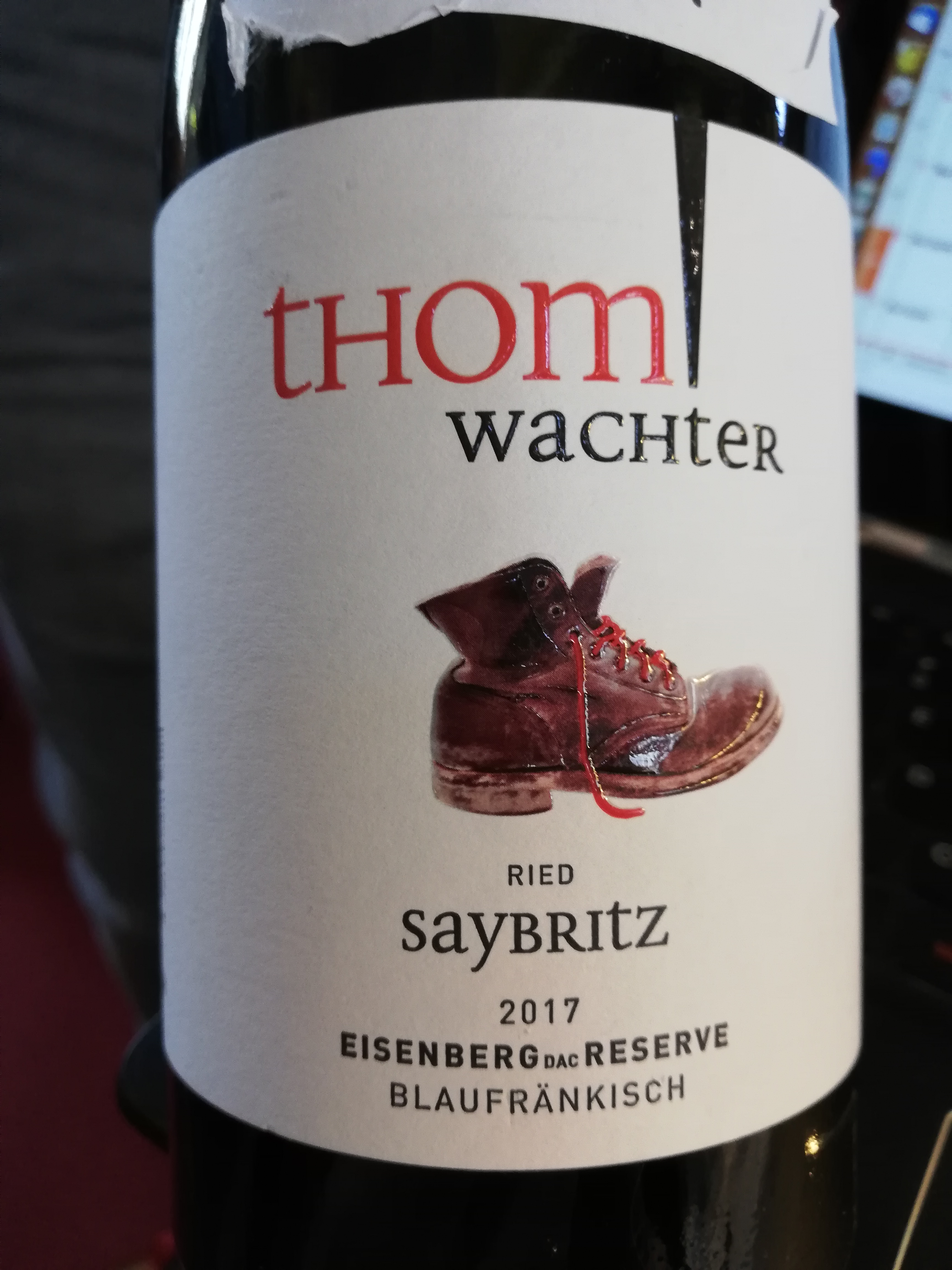Thom Wachter - Blaufränkisch Ried Saybritz 2017 Thom Wachter - Blaufränkisch Ried Saybritz 2017
