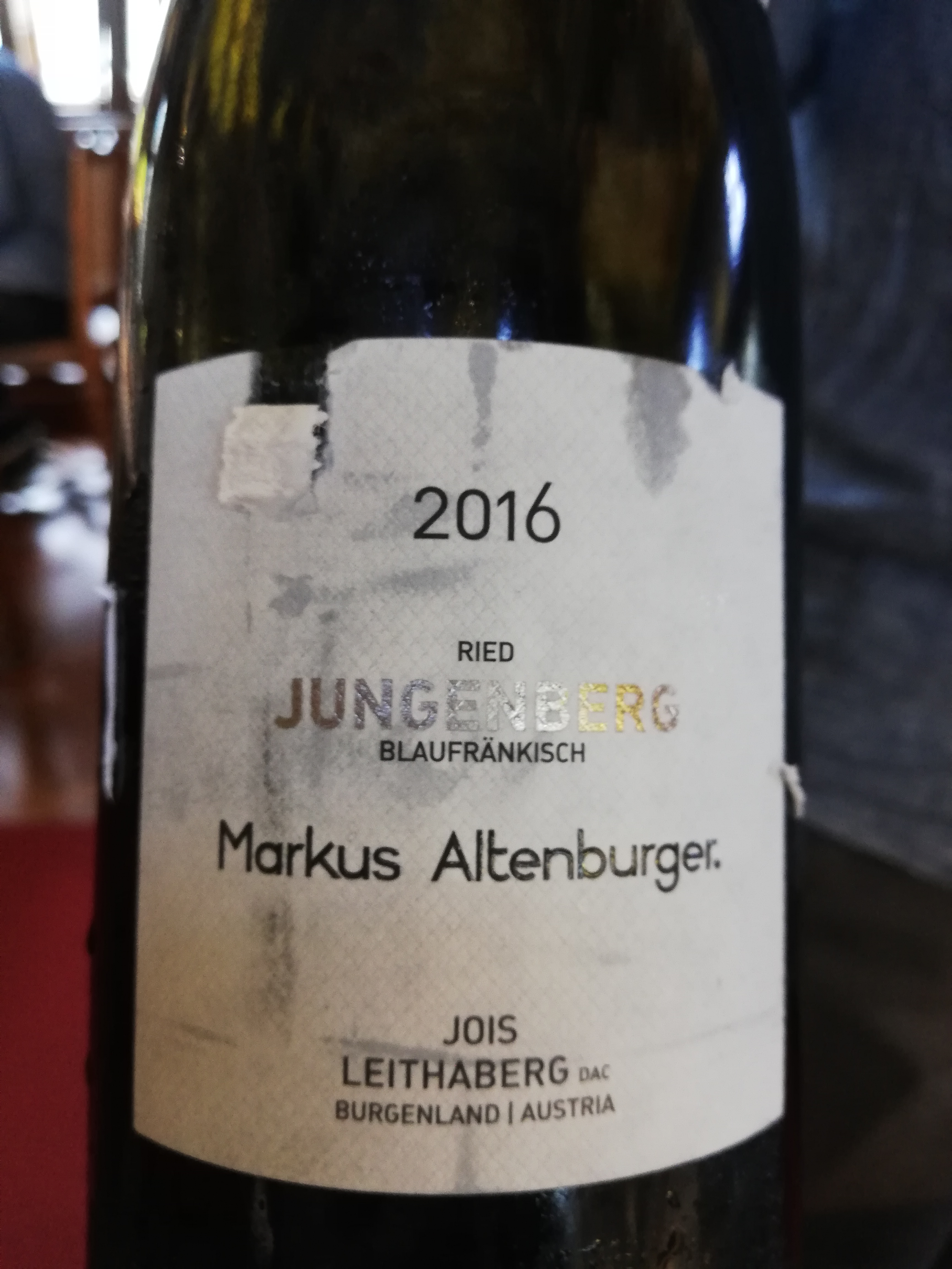 Markus Altenburger - Blaufränkisch Ried Jungenberg 2016