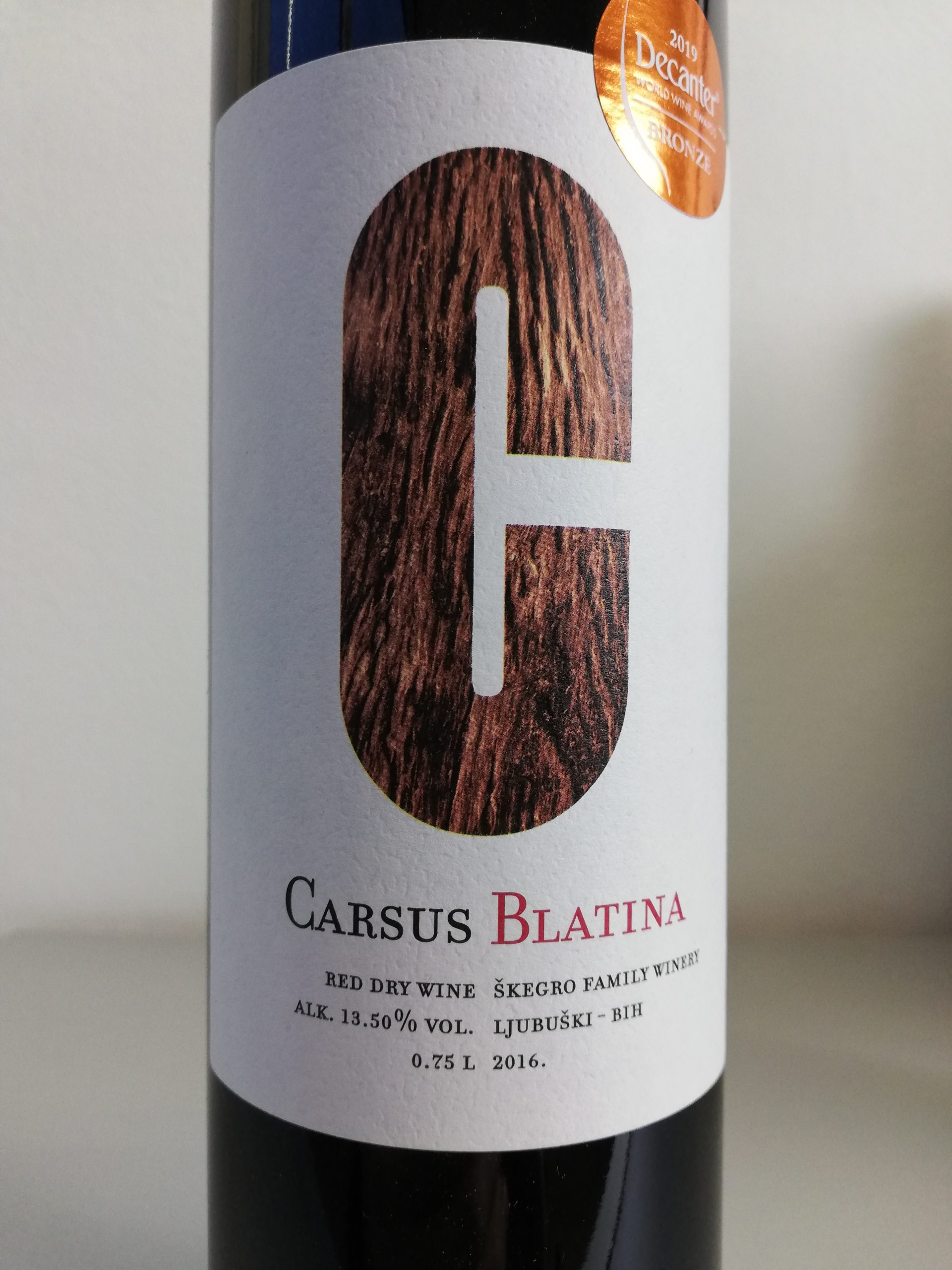 Škegro Family Winery - Carsus Blatina 2016 Škegro Family Winery - Carsus Blatina 2016