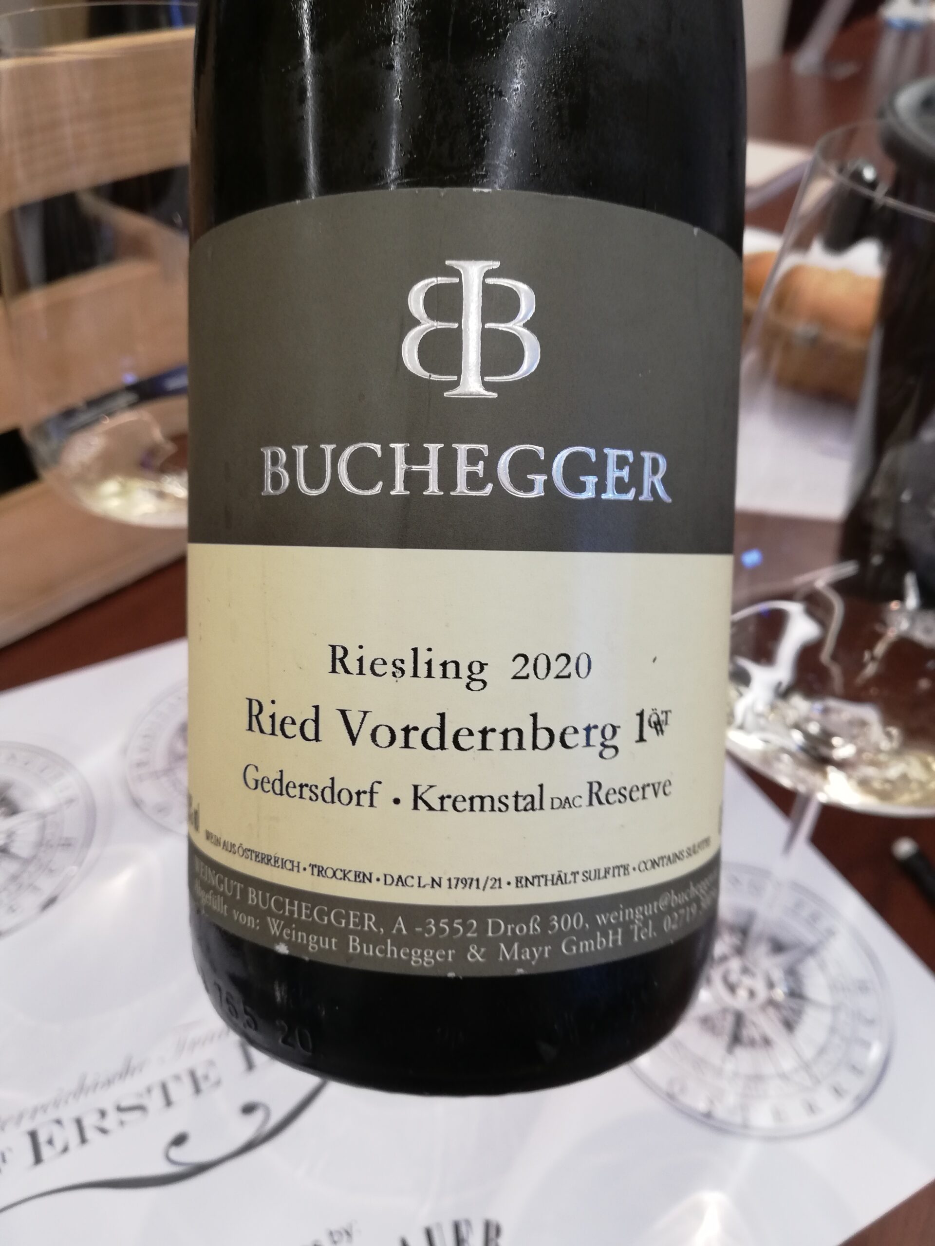 Buchegger - Riesling Ried Vordernberg Erste Lage 2020